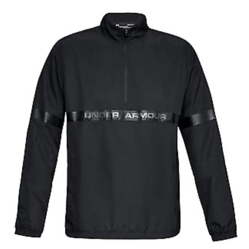 Under Armour mens sport style woven 1/2 zip windbreaker size XL loose